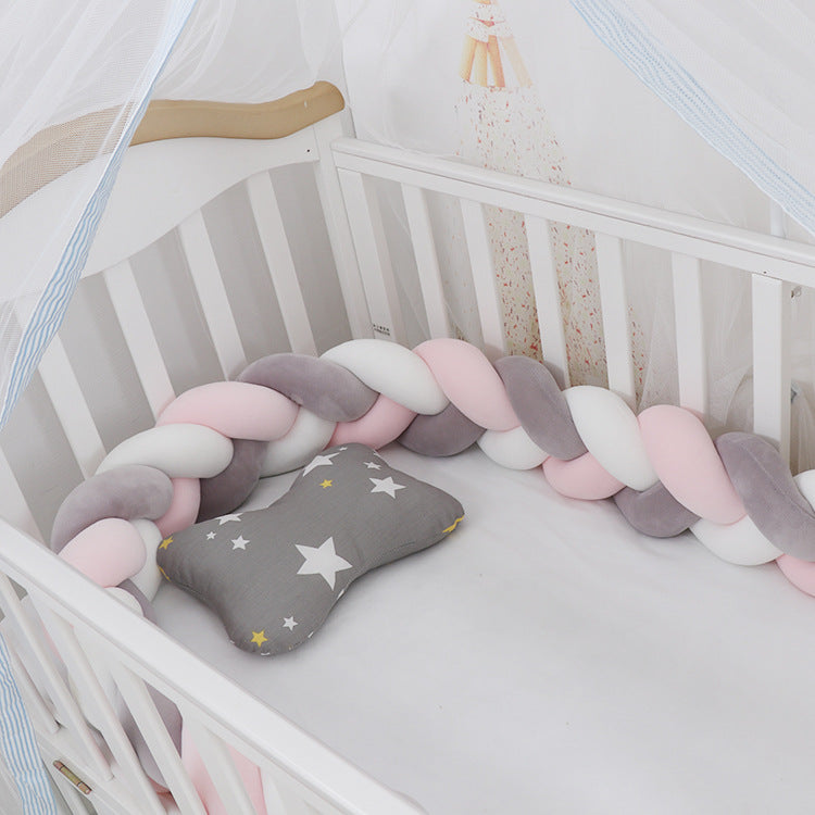 Three strands braided crib bumper – Baby Braidz - Main Image
