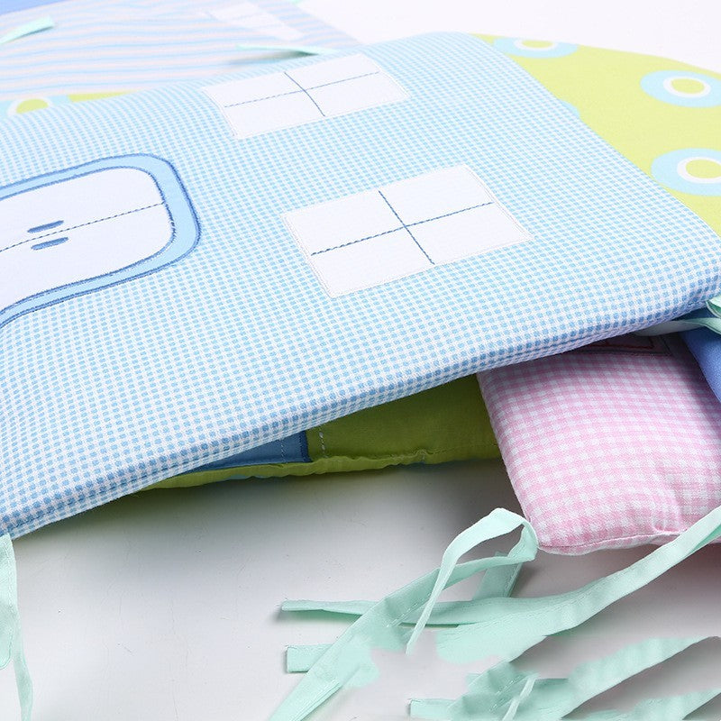 Colorful House Crib Bumper Set