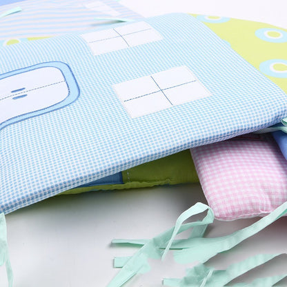 Colorful House Crib Bumper Set