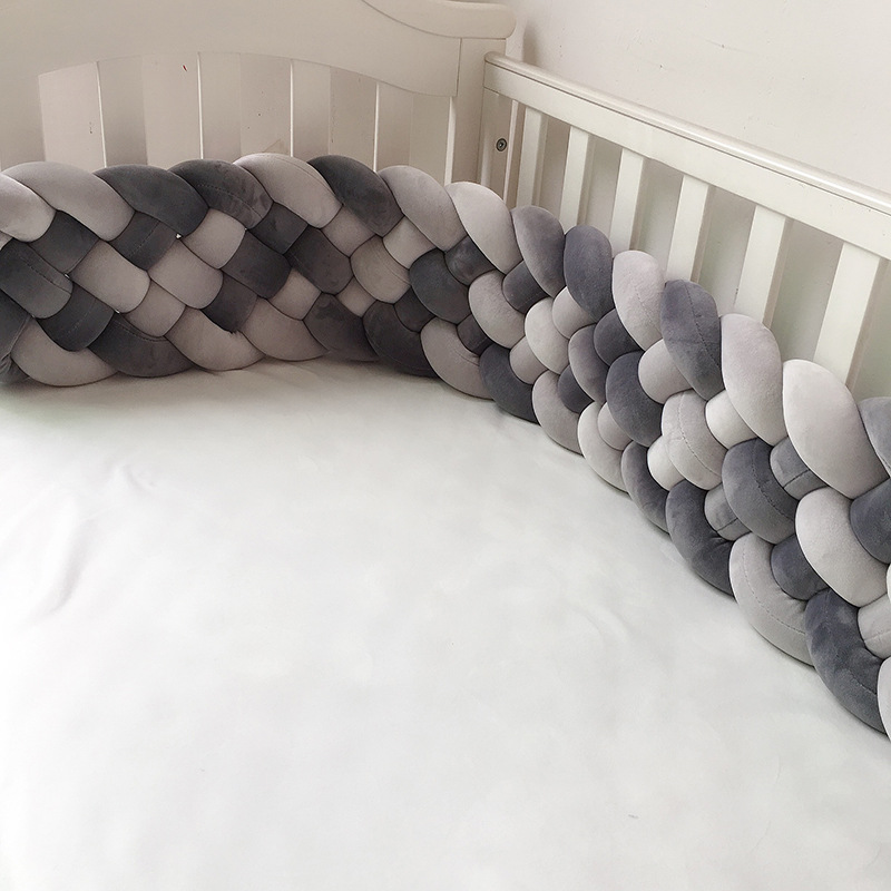 Braided Crib Bumper - Available in 6 Colors and 4 Sizes – BlueBird Baby