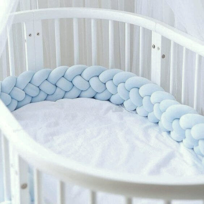 Four strands braided crib bumper Baby Braidz